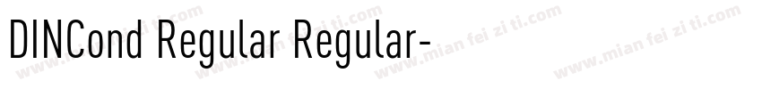 DINCond Regular Regular字体转换